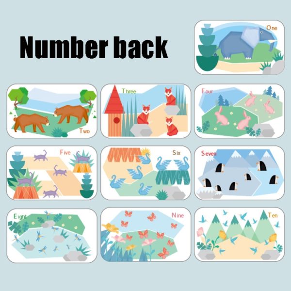 XHN-001 Number Letter Matching Cognitive Card Double-Sided 3D Puzzle Children Puzzle Early Education Toy - Image 9