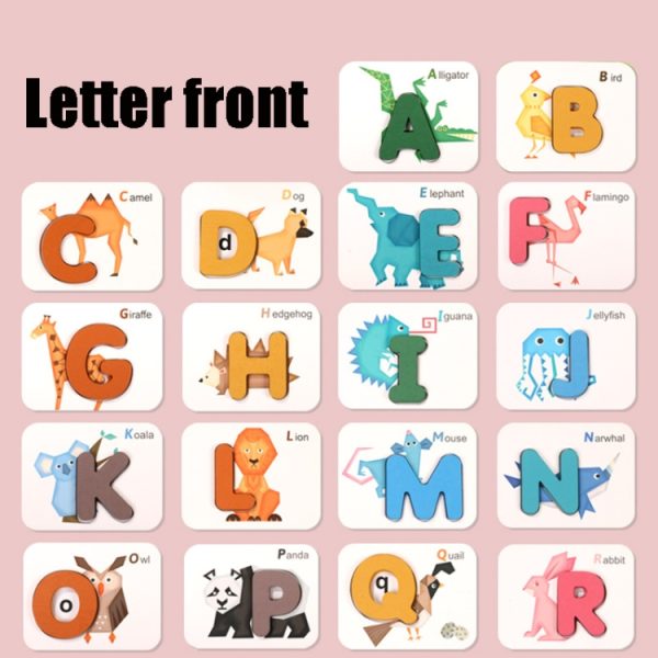 XHN-001 Number Letter Matching Cognitive Card Double-Sided 3D Puzzle Children Puzzle Early Education Toy - Image 10
