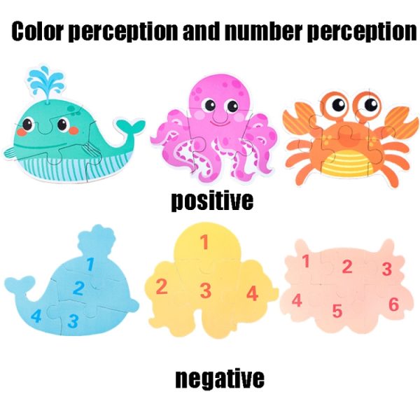 DUOQU Children Early Education Picture Puzzle Toy Box Set, Ocean Animal, Dinosaur, Wild Animal, Livestock  Animal, Transportation - Image 3