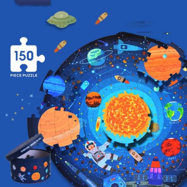 MiDeer Children Educational Early Education Paper Picture Puzzle Toy 150 PCS / Set, Spacewalk, Day and Night, World Animals – Image 6