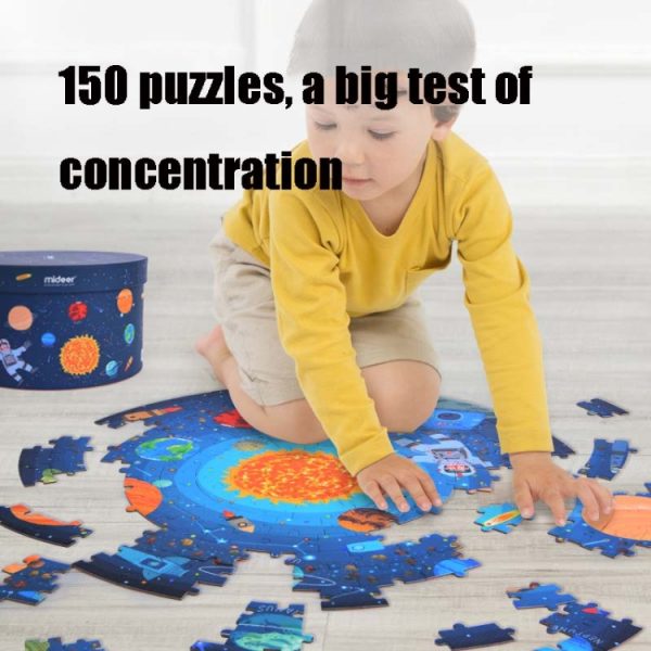 MiDeer Children Educational Early Education Paper Picture Puzzle Toy 150 PCS / Set, Spacewalk, Day and Night, World Animals – Image 10