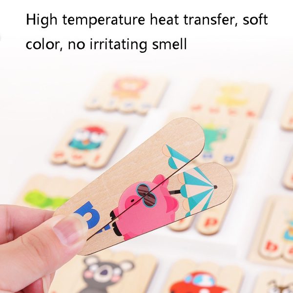 Wooden Bar Puzzles Kindergarten Spelling Words Ice Cream Stick English Learning Toy - Image 2