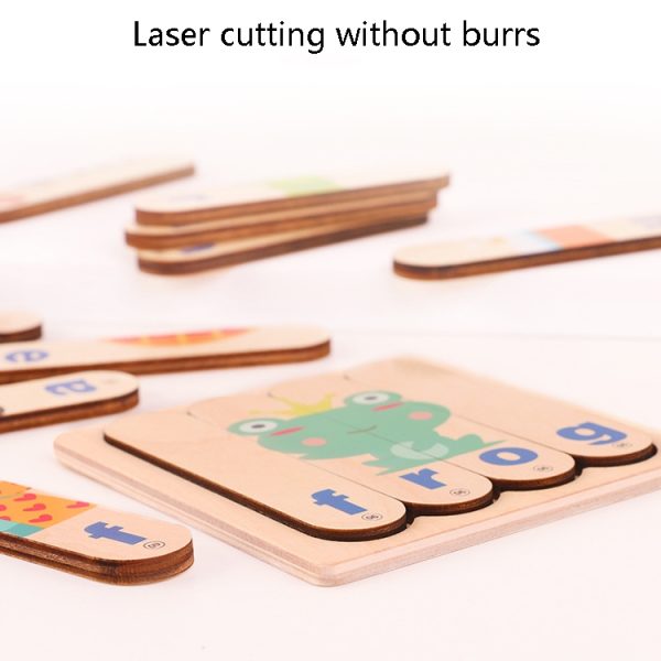 Wooden Bar Puzzles Kindergarten Spelling Words Ice Cream Stick English Learning Toy - Image 3
