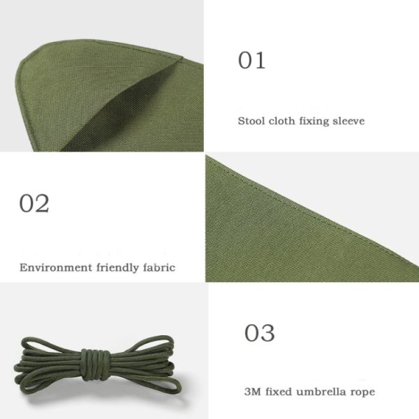 Outdoor Camping Waterproof Canvas Portable Triangle Stool Cloth - Image 6