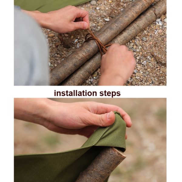 Outdoor Camping Waterproof Canvas Portable Triangle Stool Cloth - Image 7