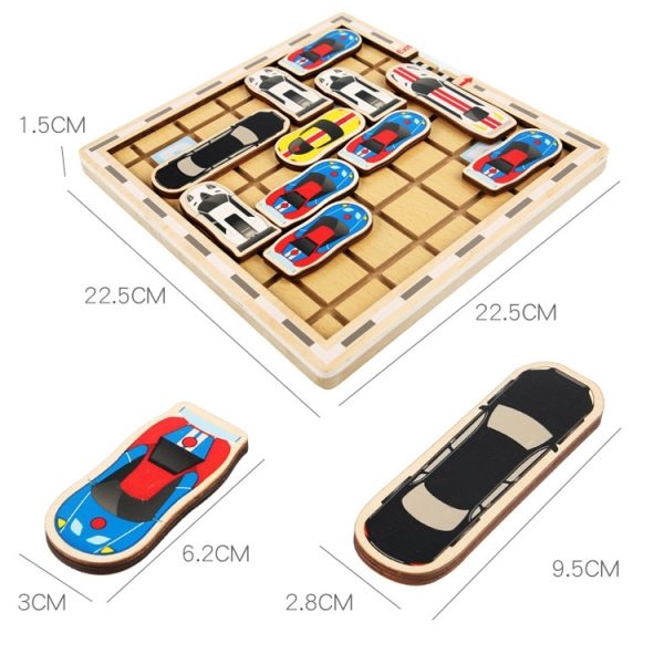 Moving Car Game Children Educational Logical Thinking Training Wooden Parent-Child Interaction Toy - Image 3