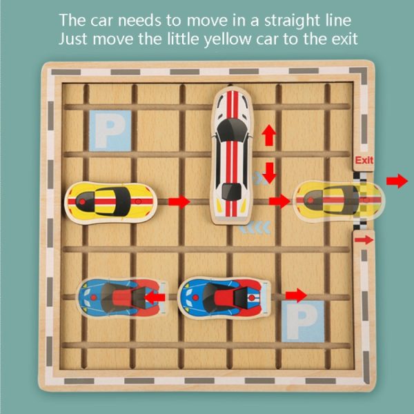 Moving Car Game Children Educational Logical Thinking Training Wooden Parent-Child Interaction Toy - Image 5