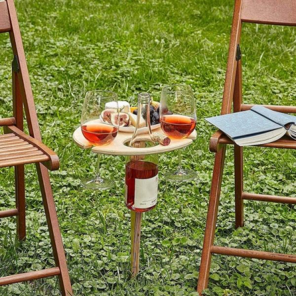 Wine Rack Outdoor Picnic  Folding Table - Image 5