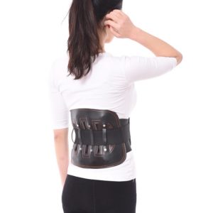 Steel Plate Support And Fixation Leather Protection Waist Belt Lumbar Orthosis