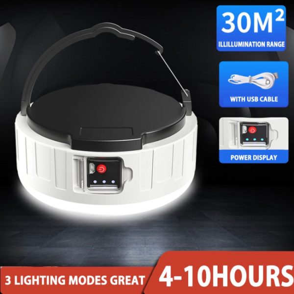 HB208 Solar Power 10W 37 LED Household Emergency Mobile Camping Light – Image 2