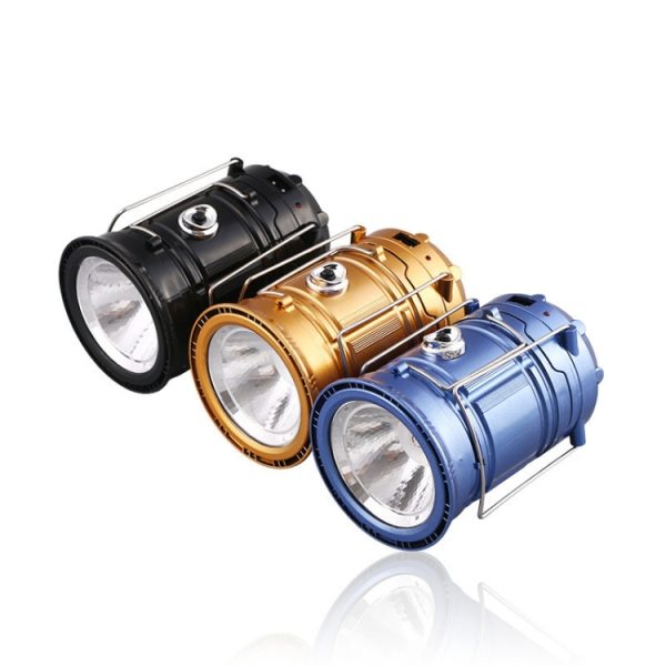LED Tent Light Solar Rechargeable Camping Light Stretchable Multifunctional Lantern, Support USB Output - Image 2