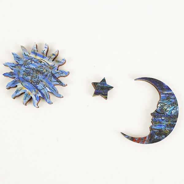 Irregular Wooden Puzzle Adult High Difficulty Creative Gift, The Starry Night - Image 6