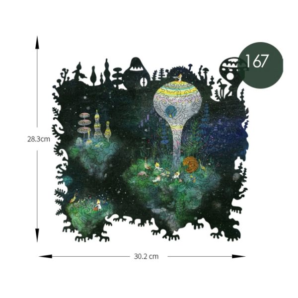 Irregular Wooden Puzzle Adult High Difficulty Creative Gift, Island of Life - Image 3