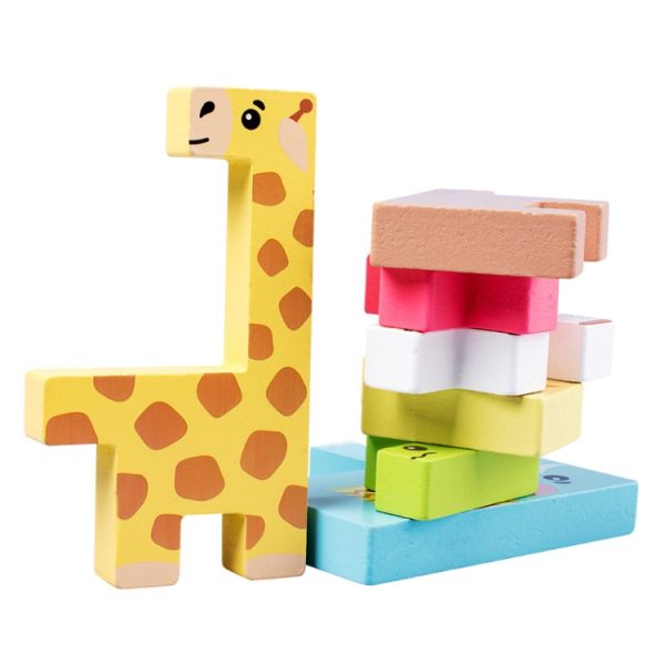 Children Early Education Intelligence Toys 3D Cube Blocks Cartoon Animal Puzzle, Cartoon Animal - Image 5