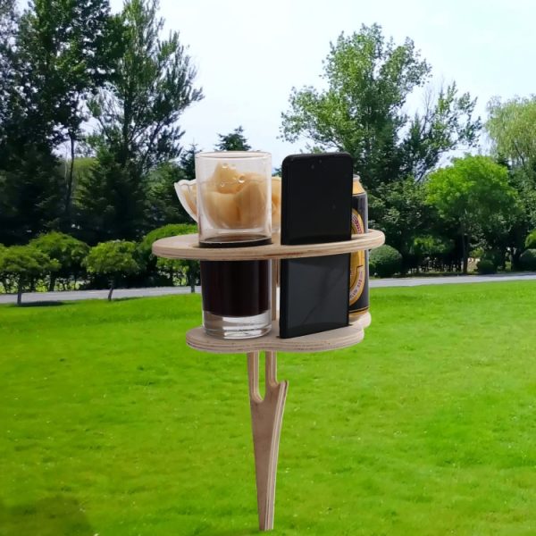Outdoor Portable Folding Wine Table Outdoor Beach Table, - Image 4