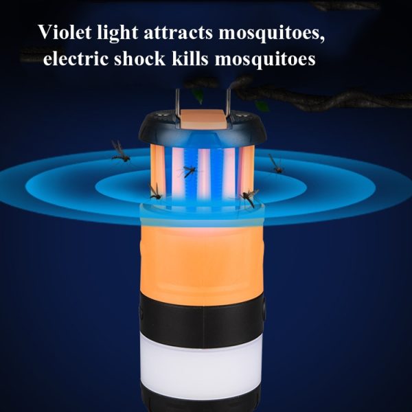 Outdoor LED Waterproof Electric Mosquito Killer Camping Lamp Flashlight - Image 4