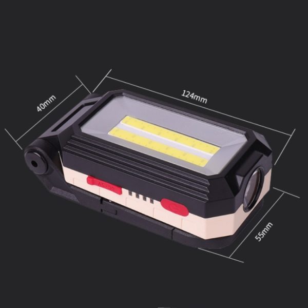 Glare Car Inspection USB Charging LED Folding Camping Lamp with Hook + Magnet, - Image 8