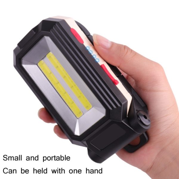 Glare Car Inspection USB Charging LED Folding Camping Lamp with Hook + Magnet, - Image 5