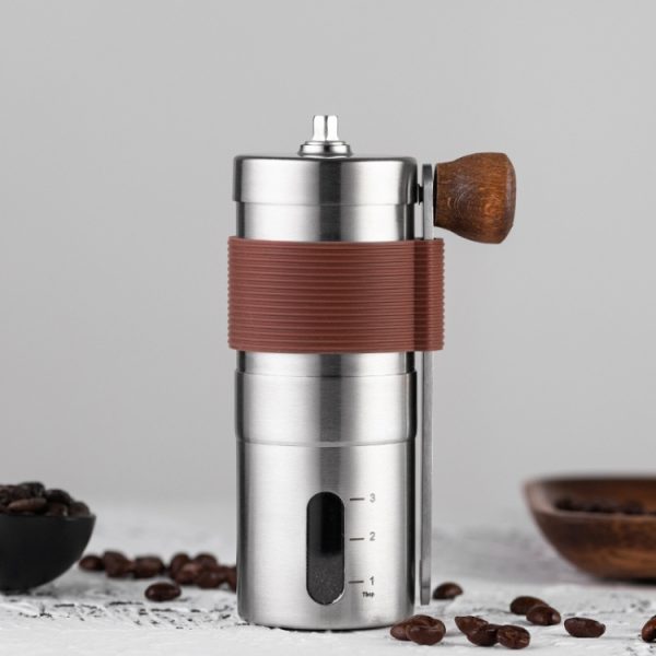Portable Hand Crank Coffee Machine Stainless Steel Manual Grinder, Medium – Image 2