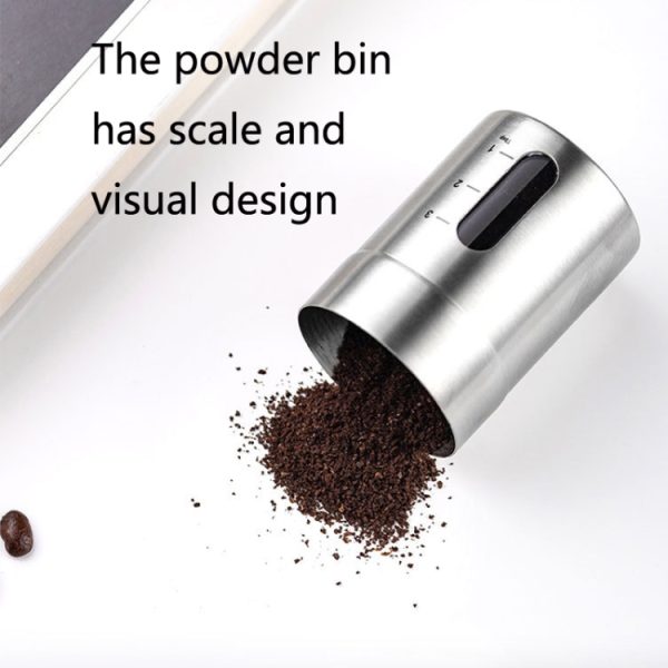Portable Hand Crank Coffee Machine Stainless Steel Manual Grinder, Medium – Image 3