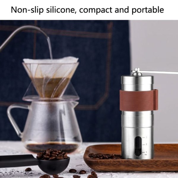 Portable Hand Crank Coffee Machine Stainless Steel Manual Grinder, Medium – Image 7