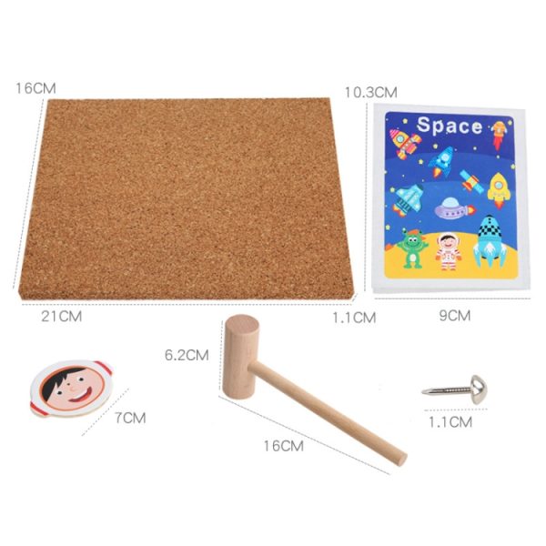 MQY-9988 Early Childhood Education Puzzles Baby Wooden Puzzle Toys, Traffic, Plant, Space, Animal - Image 2