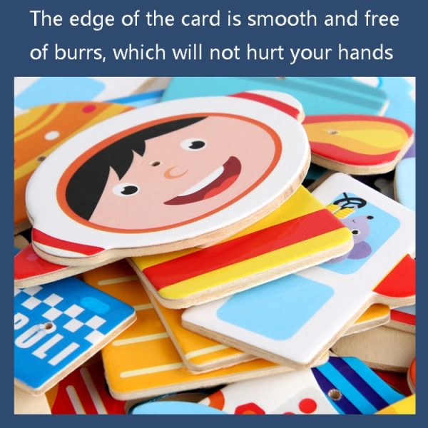 MQY-9988 Early Childhood Education Puzzles Baby Wooden Puzzle Toys, Traffic, Plant, Space, Animal - Image 4
