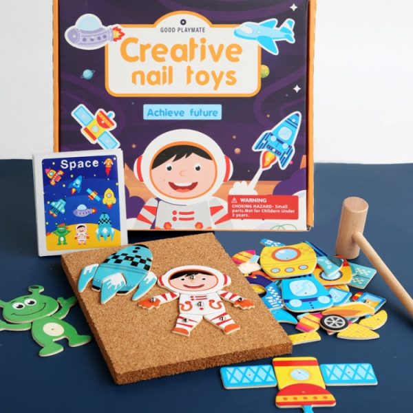MQY-9988 Early Childhood Education Puzzles Baby Wooden Puzzle Toys, Traffic, Plant, Space, Animal - Image 7