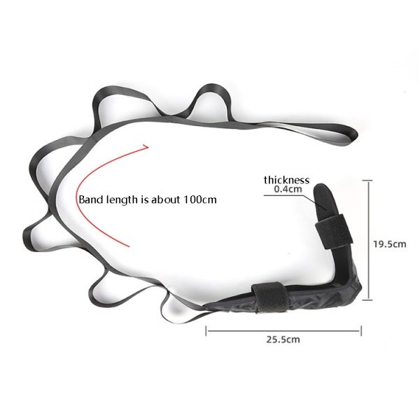 Yoga Stretch Trainer Rehabilitation Correction Belt Foot Drop Stretcher, Oxford Black - Image 3