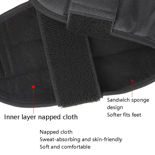 Yoga Stretch Trainer Rehabilitation Correction Belt Foot Drop Stretcher, Oxford Black - Image 5