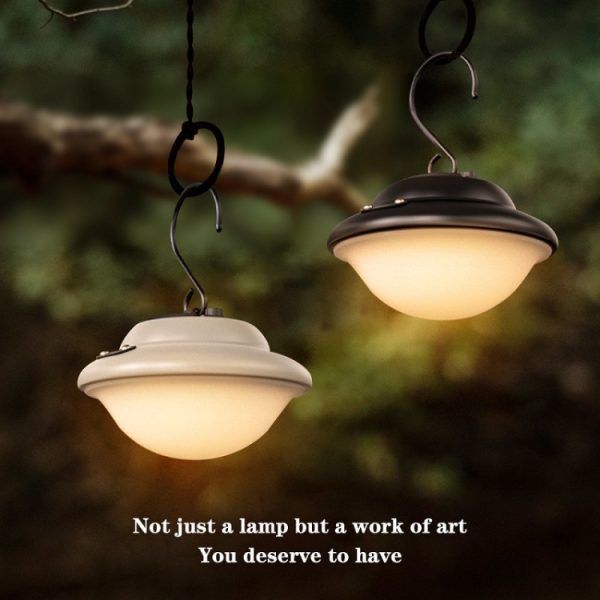 Outdoor Portable Hanging USB Charging Camping Light, Black, Beige - Image 2
