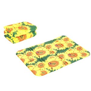 Portable Dirty Park Folding Picnic Mat Moisture-proof and Cool Cushion, 38.5x28.3x0.8cm Sunflowers, 38.5x28.3x0.8cm Cloud Sea, 38.5x28.3x0.8cm Flower, 38.5x28.3x0.8cm Leaves