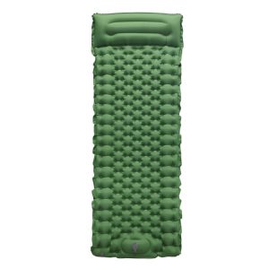 TPU Inflatable Sleeping Pad Camps Outdoor Waterproof Single Travel Cushion, Army Green, Navy)