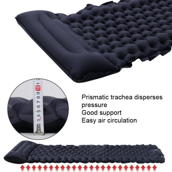 TPU Inflatable Sleeping Pad Camps Outdoor Waterproof Single Travel Cushion, Army Green, Navy) - Image 3