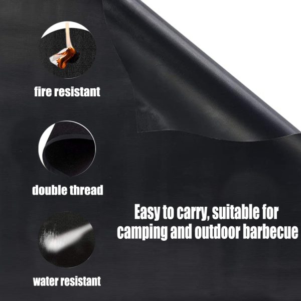 YEGBONG Fireplace Brazier Fire Mat Outdoor Lawn Patio Grill Fire Mat, Size:, 39x47 Inches, 39x60 Inches, 39x72 Inches - Image 2