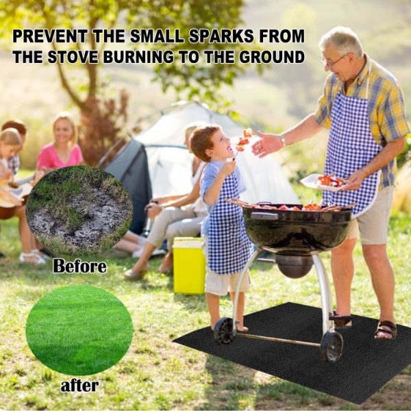 YEGBONG Fireplace Brazier Fire Mat Outdoor Lawn Patio Grill Fire Mat, Size:, 39x47 Inches, 39x60 Inches, 39x72 Inches - Image 5