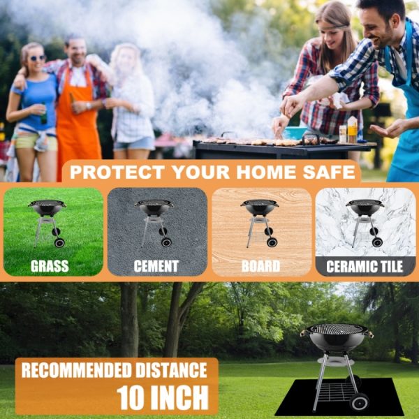 YEGBONG Fireplace Brazier Fire Mat Outdoor Lawn Patio Grill Fire Mat, Size:, 39x47 Inches, 39x60 Inches, 39x72 Inches - Image 6