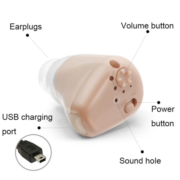 K-88 Wireless Elderly Sound Amplifier Sound Collector Mini Charging Hearing Aids, - Image 2