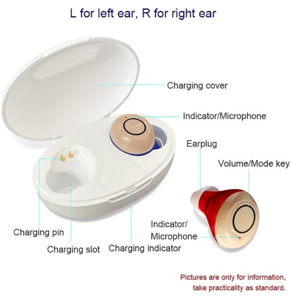 Z-300 TWS Rechargeable Sound Amplifier Deaf Hearing Aids, - Image 3