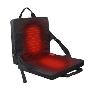 Outdoor Portable Camping Heated Foldable Cushion, Size:, 33x38x4cm Black, 33x38x4cm Khaki