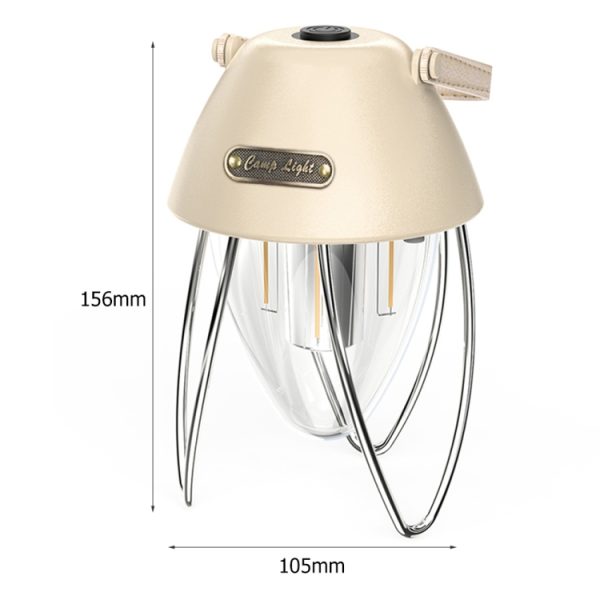 TG-ZP04401 Retro Camping Light Rechargeable Tricolor Light - Image 2