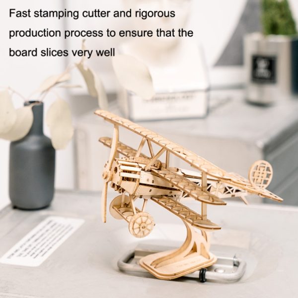 3D Three -Dimensional Puzzle Board Children Wood Puzzles Model, Rolife TG301 Airplane, Rolife TG401 Ferris Wheel, Rolife TG403 Camera, Rolife TG404 Rotating Trojan, Rolife TG501 Eiffel Tower, Rolife TGN01 Eight Sound Box, Rolife TG306 Cruise - Image 2