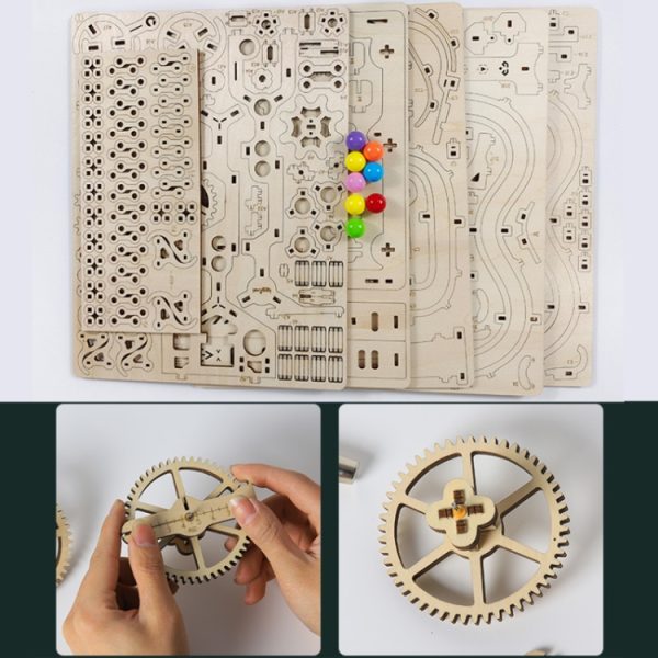 LG825 Mechanical Track Ball 3D Wooden Puzzle Toy DIY Handmade Ornaments – Image 6