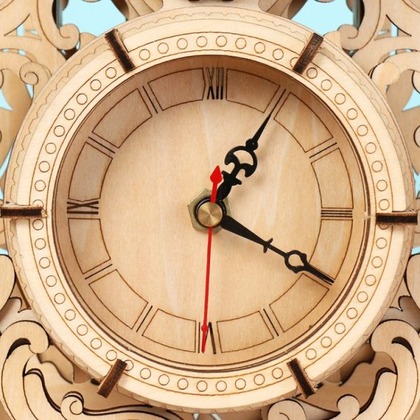 Elk Alarm Clock 3D Wooden Puzzle Toys DIY Handmade Ornaments – Image 3