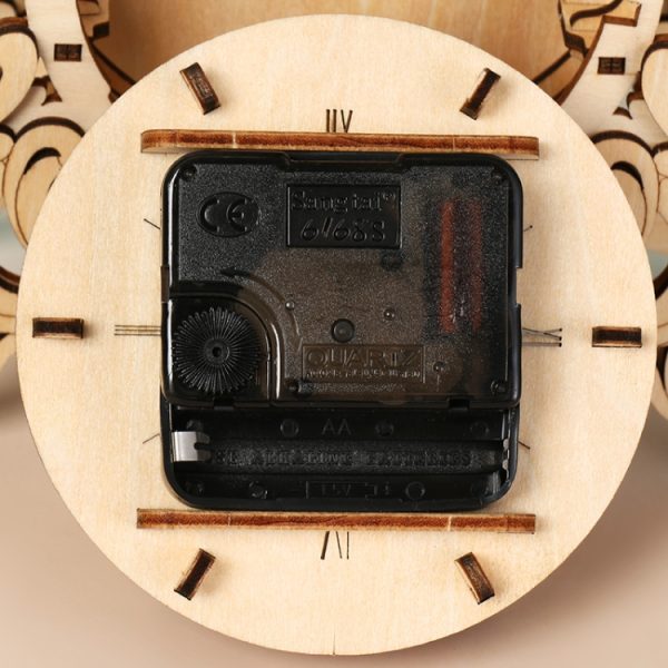 Elk Alarm Clock 3D Wooden Puzzle Toys DIY Handmade Ornaments – Image 4