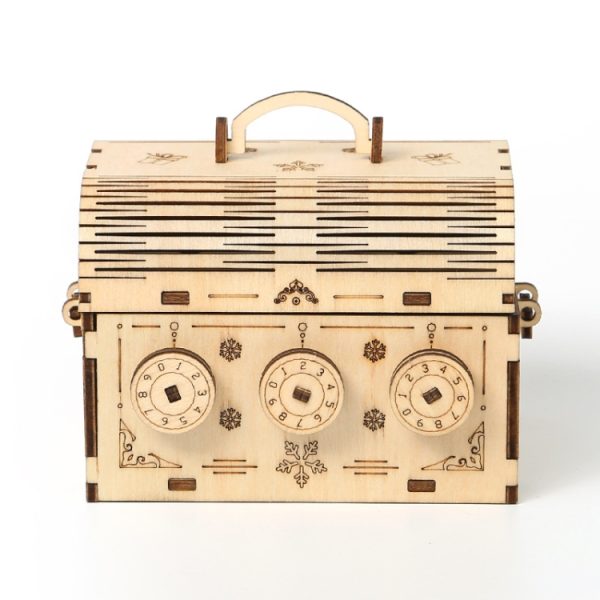 Password Box 3D Wooden Puzzle Toys DIY Handmade Ornaments - Image 2