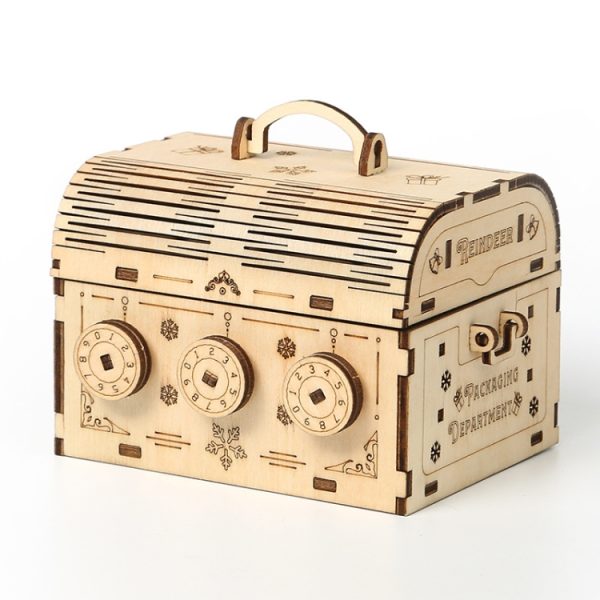 Password Box 3D Wooden Puzzle Toys DIY Handmade Ornaments - Image 3