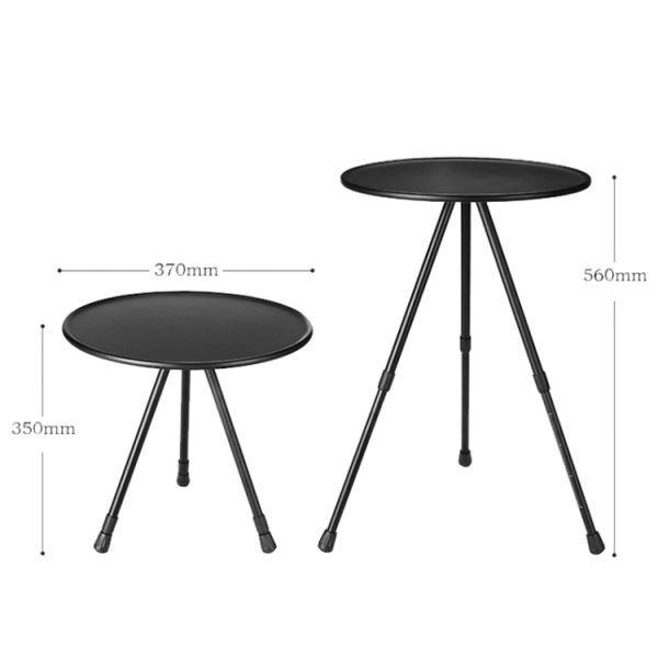 Outdoor Aluminum Alloy Folding Small Round Table – Image 3