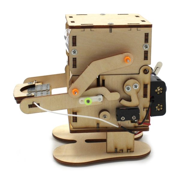 Robot Eating Coins Kids DIY Science Toy Educational Scientific Experiment Kit Wood Craft – Image 3