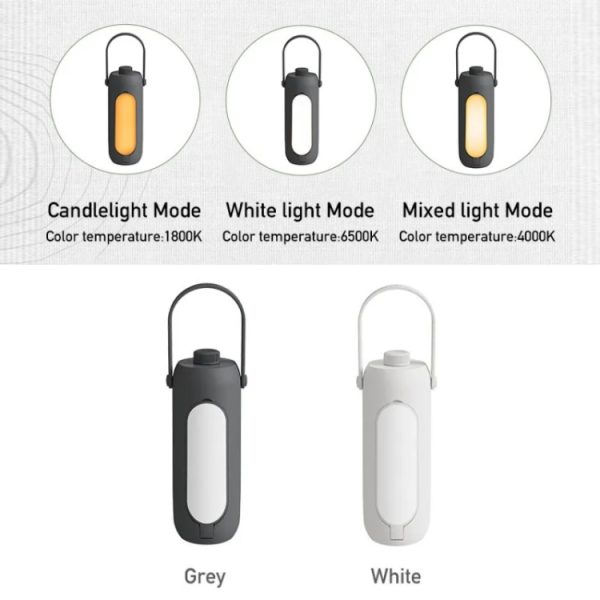 Outdoor Hanging Camping Lights, Grey, White - Image 2